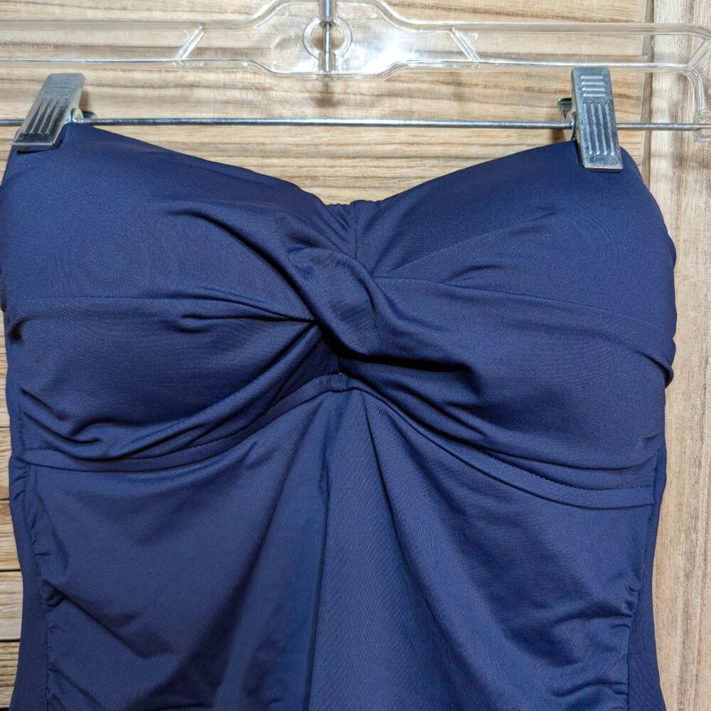 Anne Cole Tankini Navy Strapless Swim Top Size Medium - Picture 4 of 11